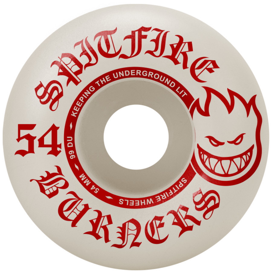 お礼や感謝伝えるプチギフト Spitfire Wheels Burners White (54mm/99d) - Stix SGV スケートボード