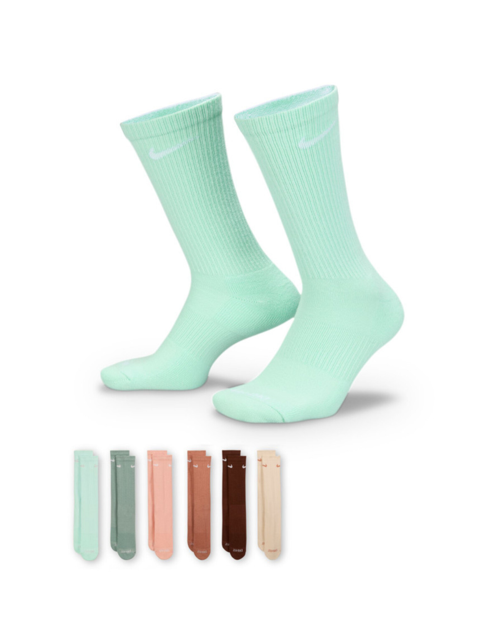Nike SB Nike Socks Everyday Plus Cushioned Training Crew Pastel Large (6-Pack)