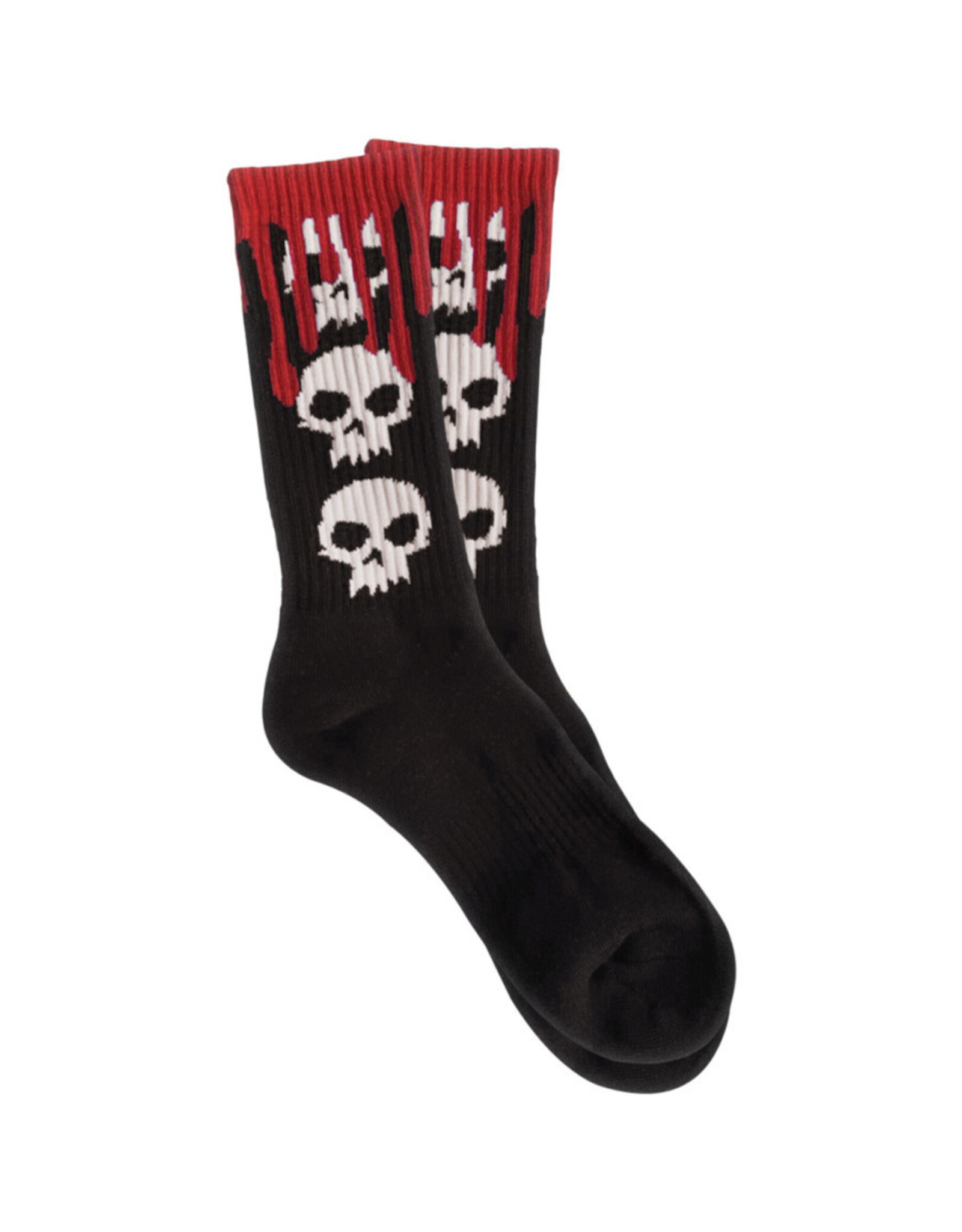 Zero Skateboards Zero Socks 3 Skull Blood Crew (Black)