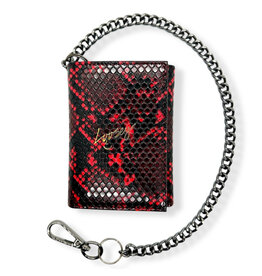 Loosey Loosey Wallet Snake Skin Chain (Red)