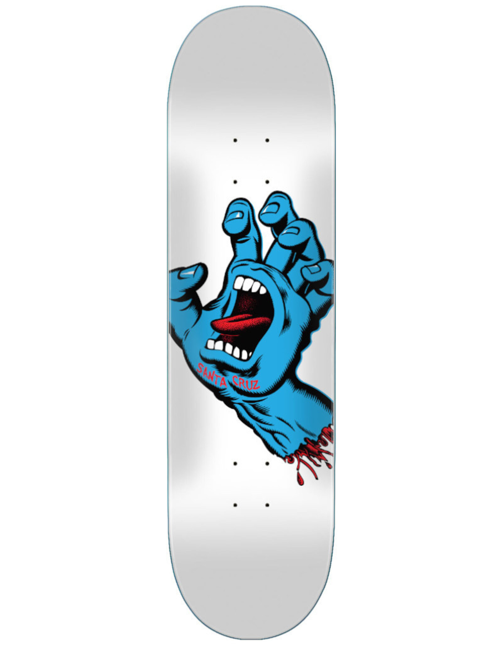 Santa Cruz Santa Cruz Deck Team Screaming Hand White (8.0)