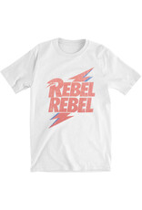 Star 500 Concert Series On Hollywood Tee David Bowie Rebel Bolt Premium Vintage S/S (White)