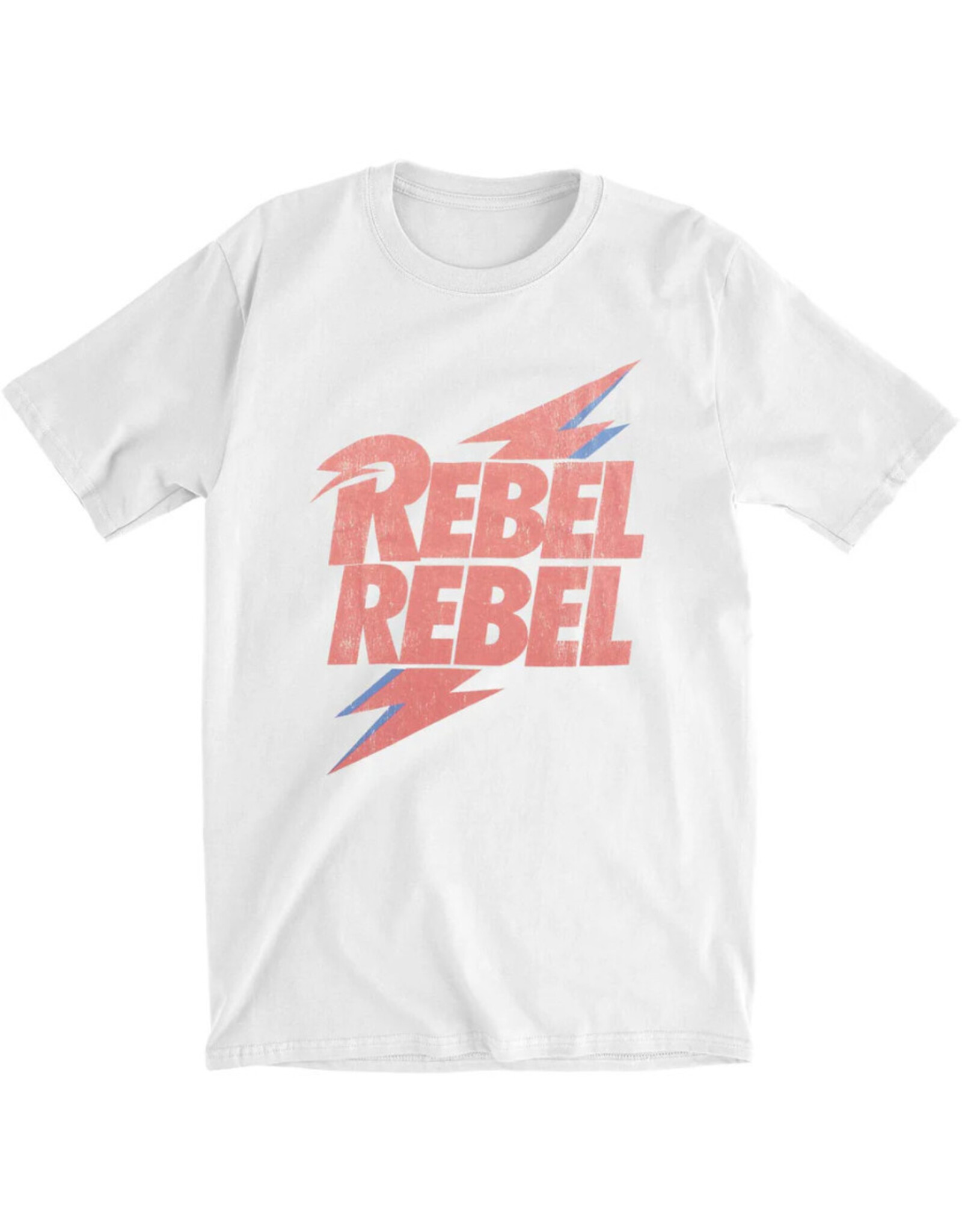 Star 500 Concert Series On Hollywood Tee David Bowie Rebel Bolt Premium Vintage S/S (White)