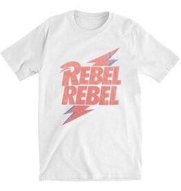 Star 500 Concert Series On Hollywood Tee David Bowie Rebel Bolt Premium Vintage S/S (White)