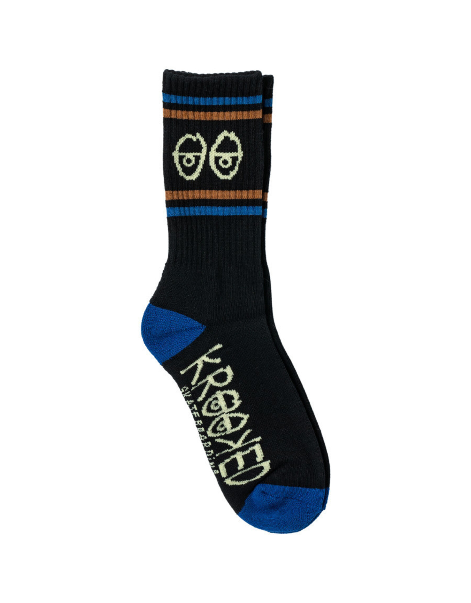 Krooked Krooked Socks Eyes Crew (Black/Blue/Brown)