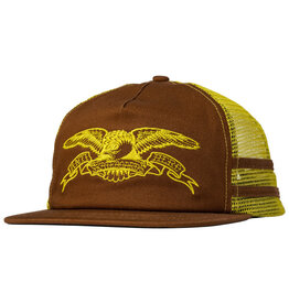 Anti Hero Anti Hero Hat Basic Eagle Embroidered Trucker Snapback (Brown/Mustard)