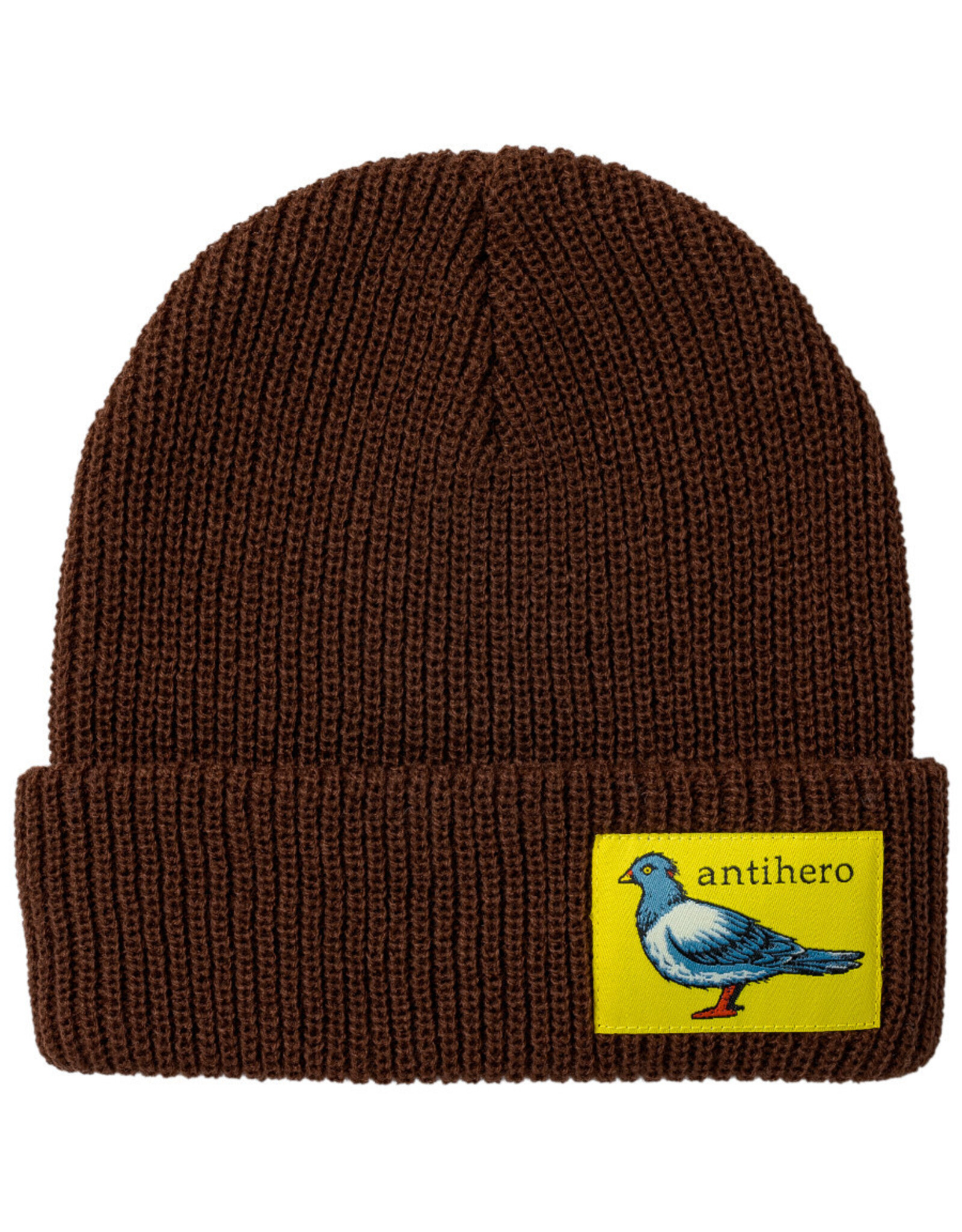 Anti Hero Anti Hero Beanie Lil Pigeon Label Cuff (Brown/Yellow)