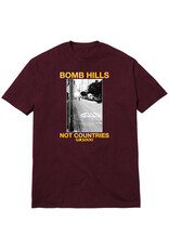 GX1000 GX-1000 Tee Bomb Hills Not Countries S/S (Burgundy/Yellow)