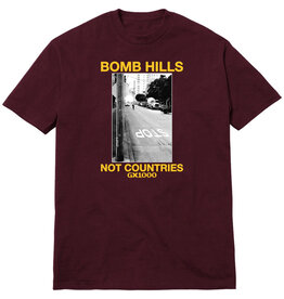GX1000 GX-1000 Tee Bomb Hills Not Countries S/S (Burgundy/Yellow)