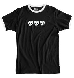 Zero Skateboards Zero Tee Ringer 3 Skull S/S (Black)