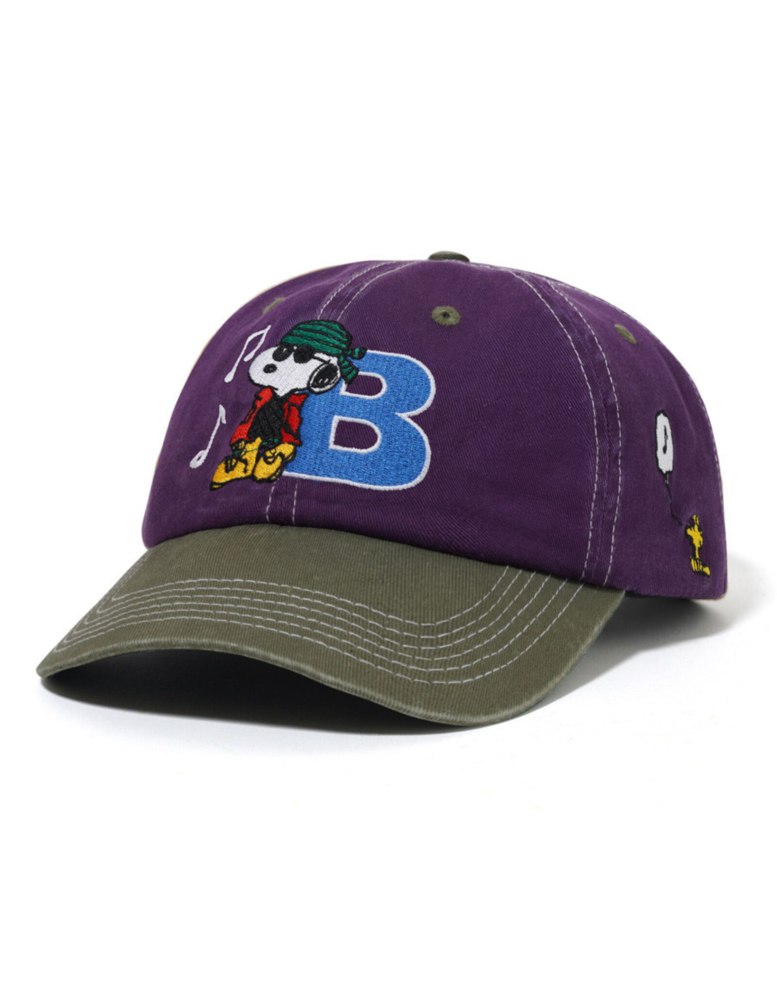 Butter Goods Butter Goods Hat X Peanuts Music Snapback (Washed Purple/Fern)