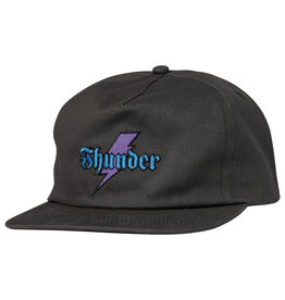Thunder Thunder Hat Bolt Script Snapback (Charcoal)