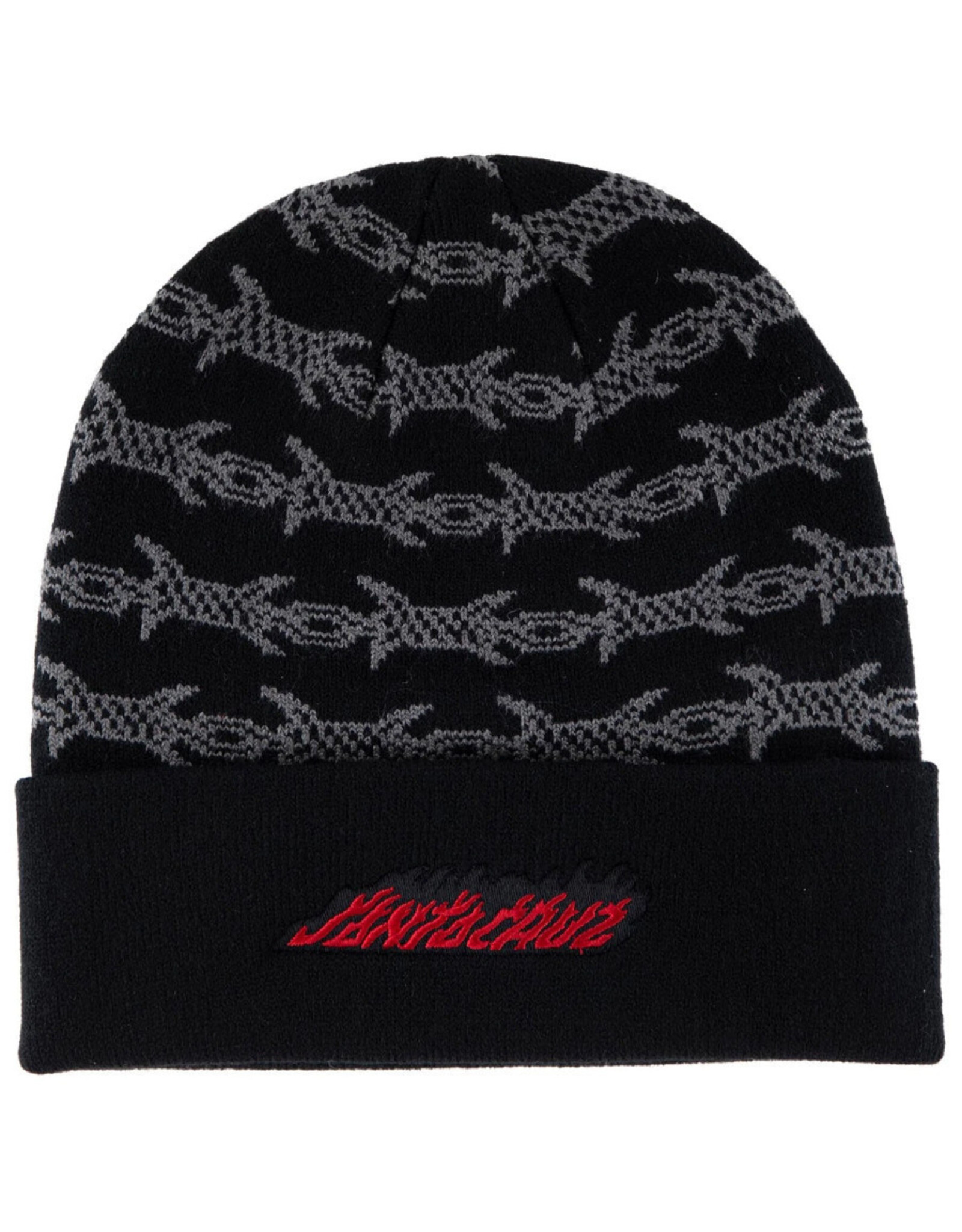 Santa Cruz Santa Cruz Beanie Wired Flame Dot Long Shoreman Cuff (Black)