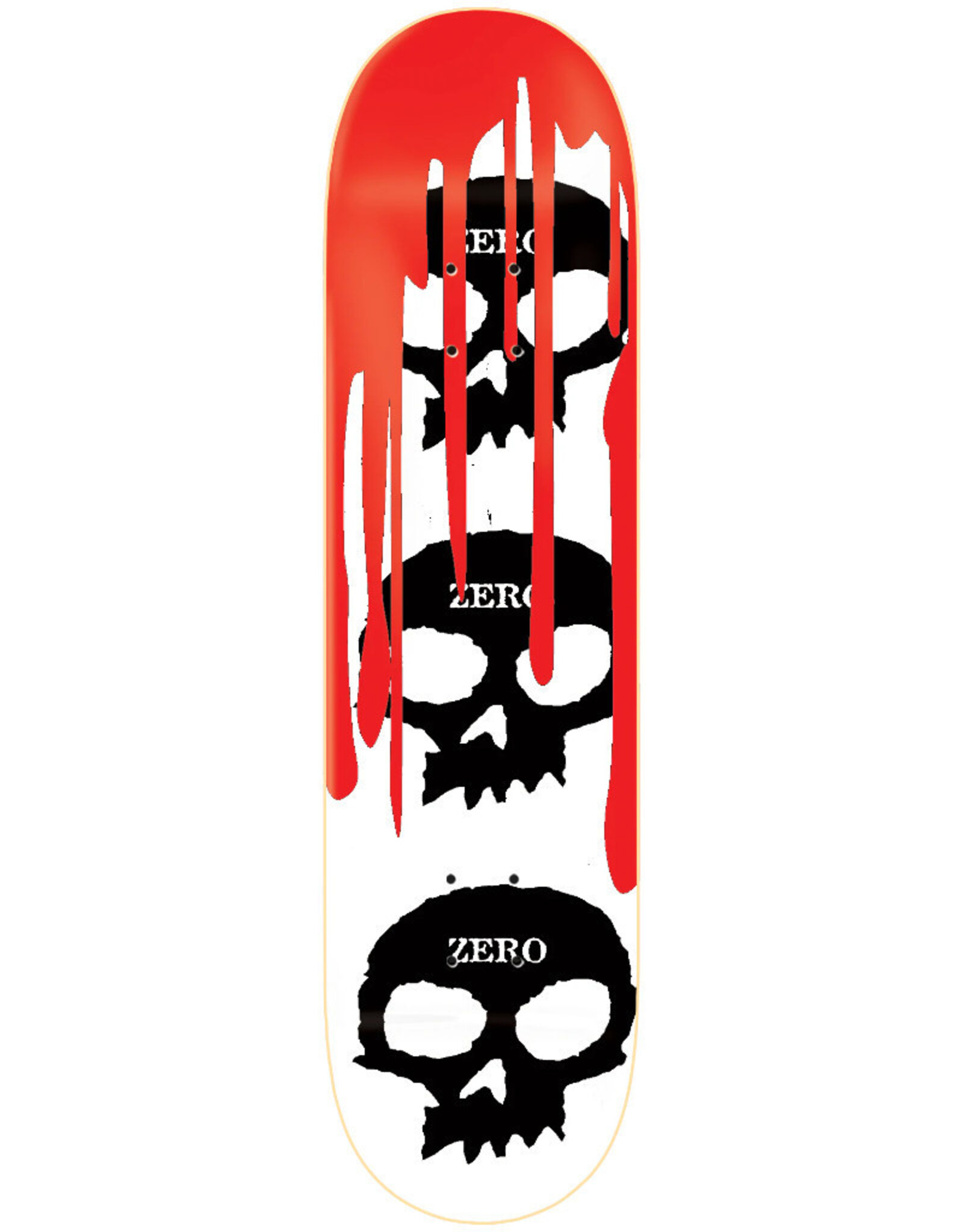 Zero Skateboards Zero Deck Team 3 Skull Blood White (8.25)