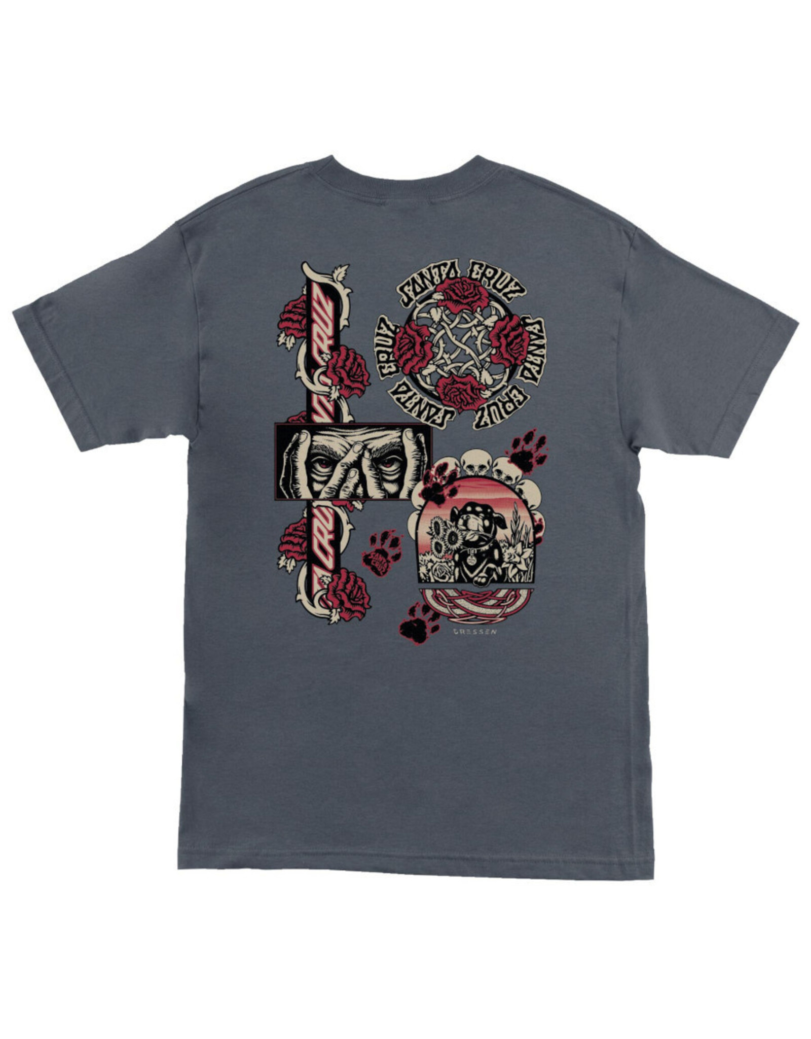 Santa Cruz Santa Cruz Tee Dressen Evo Heavyweight S/S (Charcoal)