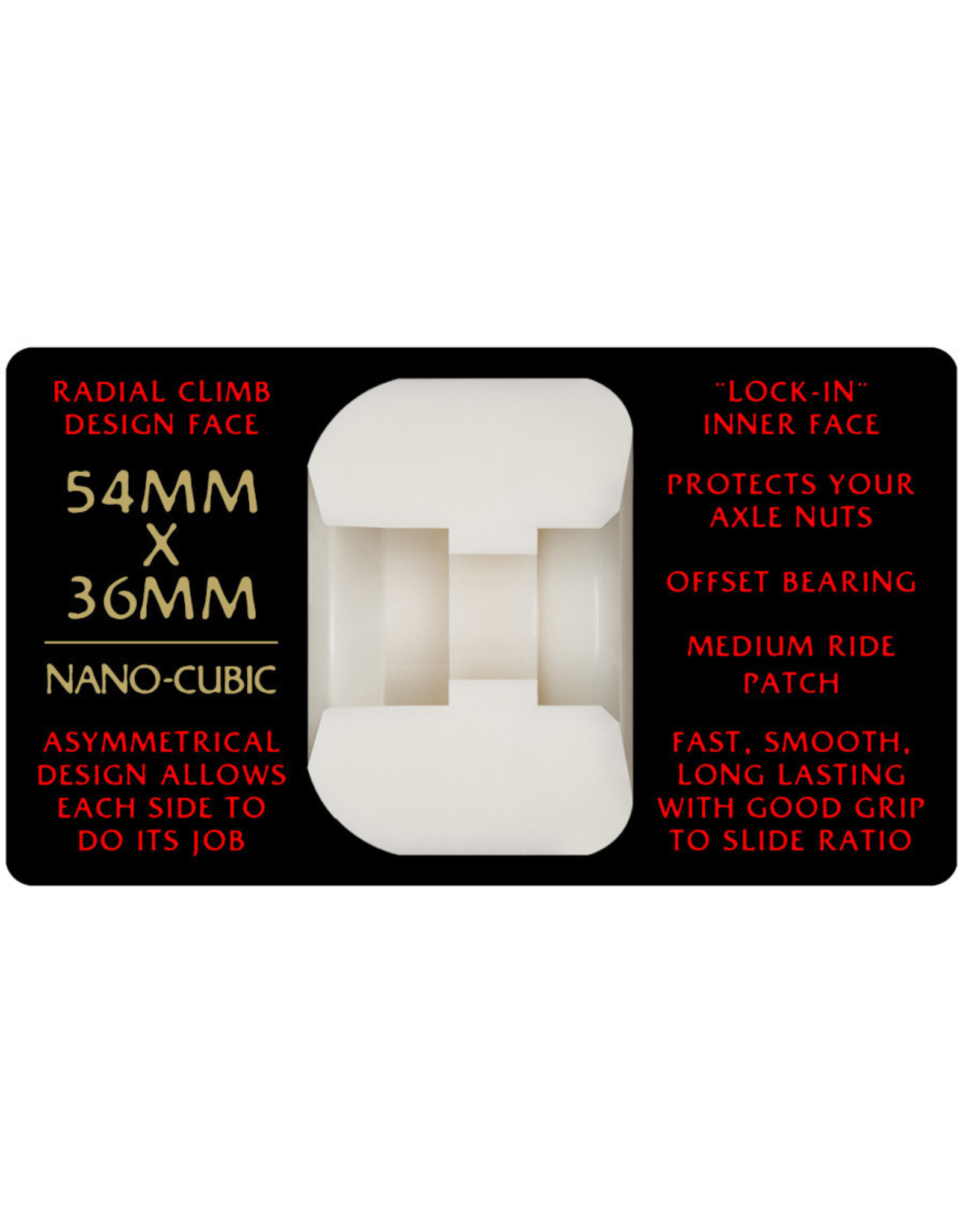 Powell Peralta Powell Peralta Wheels Dragon Formula Red Nano Cubic White (54X36.5mm/93a)