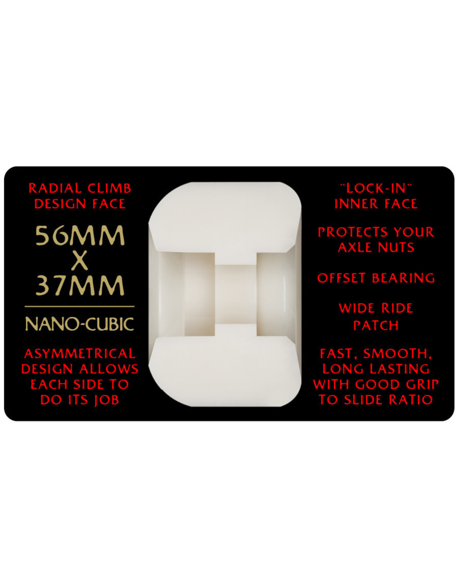 Powell Peralta Powell Peralta Wheels Dragon Formula Red Nano Cubic White (56X37mm/93a)