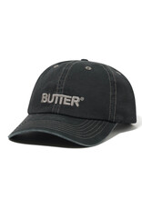 Butter Goods Butter Goods Hat Rounded Logo 6 Panel Strapback (Washed Black)