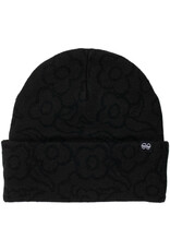 Krooked Krooked Beanie Flowers Eyes Cuff (Black)