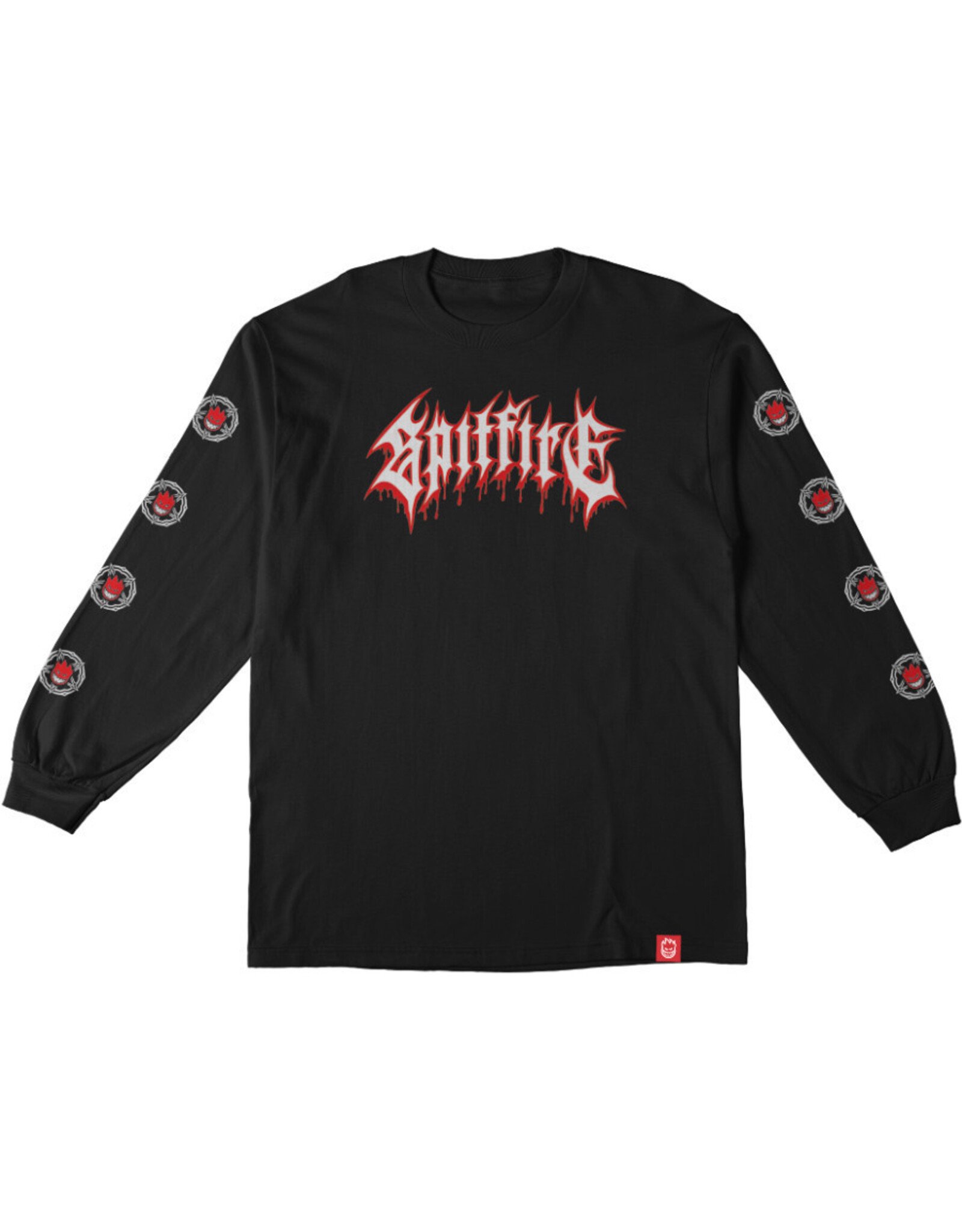 Spitfire Spitfire Tee Pentagram Drip Sleeve L/S (Black/Red)