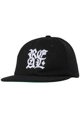 Real Real Hat Stacked Snapback (Black)