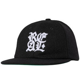 Real Real Hat Stacked Snapback (Black)