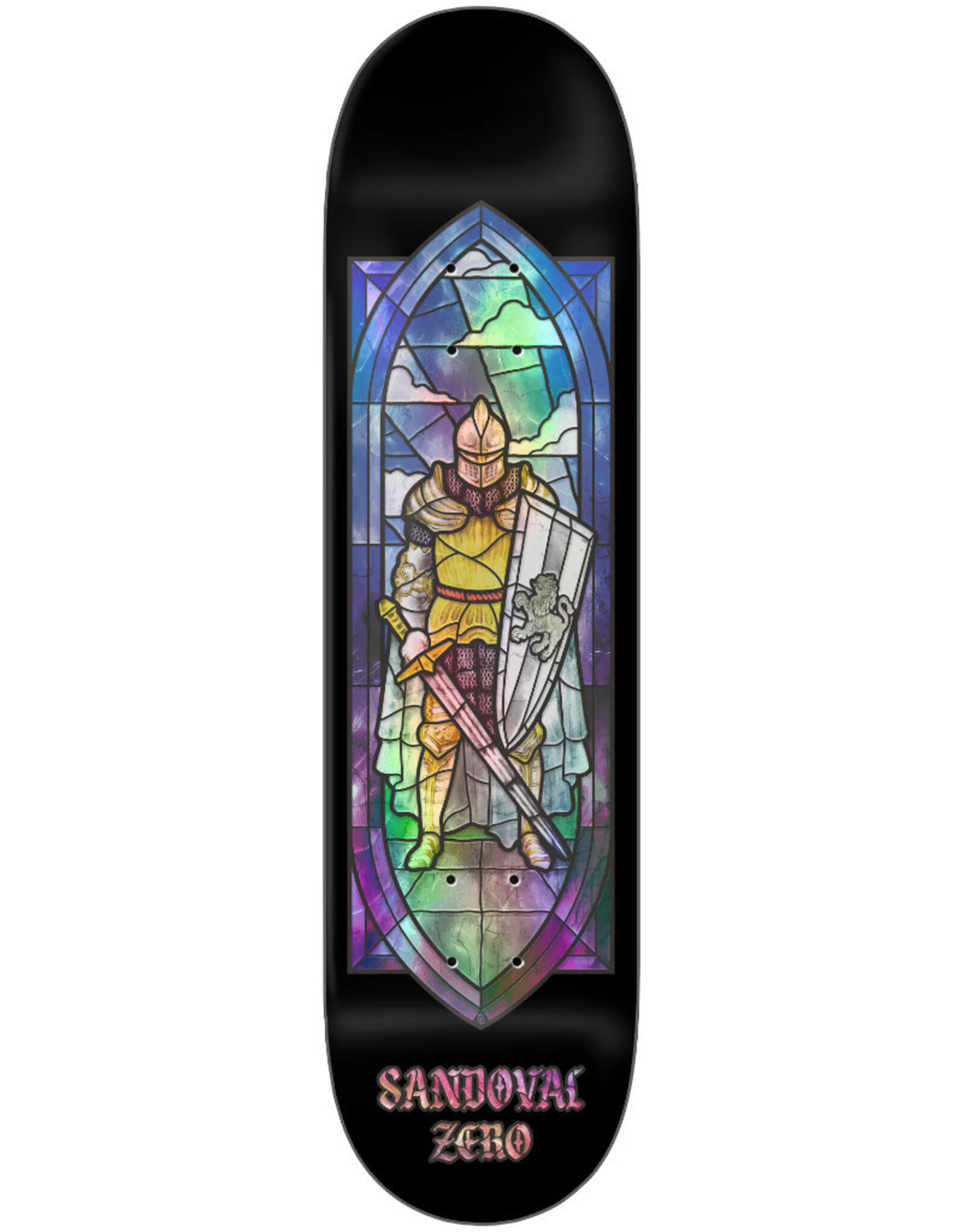 Zero Skateboards Zero Deck Tommy Sandoval Stained Glass Knight (8.25)