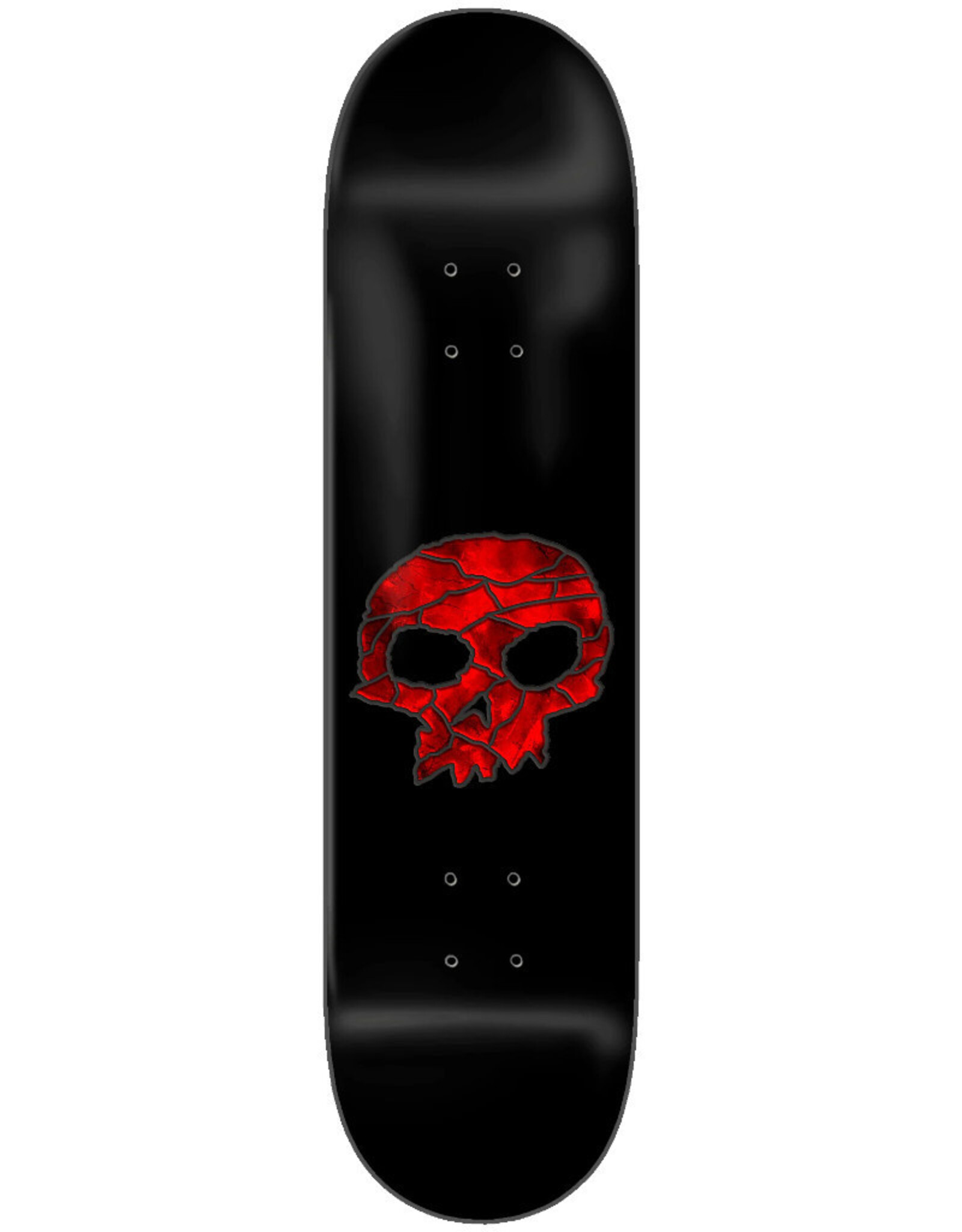 Zero Skateboards Zero Deck Team Single Skull Stained Glass Red (8.5)