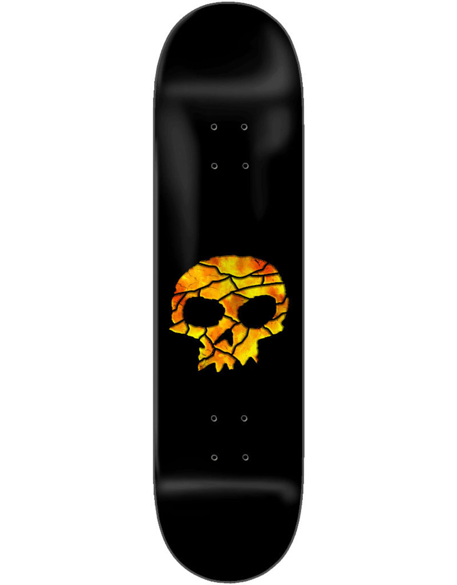 Zero Skateboards Zero Deck Team Single Skull Stained Glass Yellow (8.25)