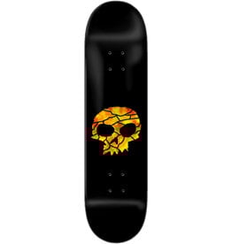 Zero Skateboards Zero Deck Team Single Skull Stained Glass Yellow (8.25)
