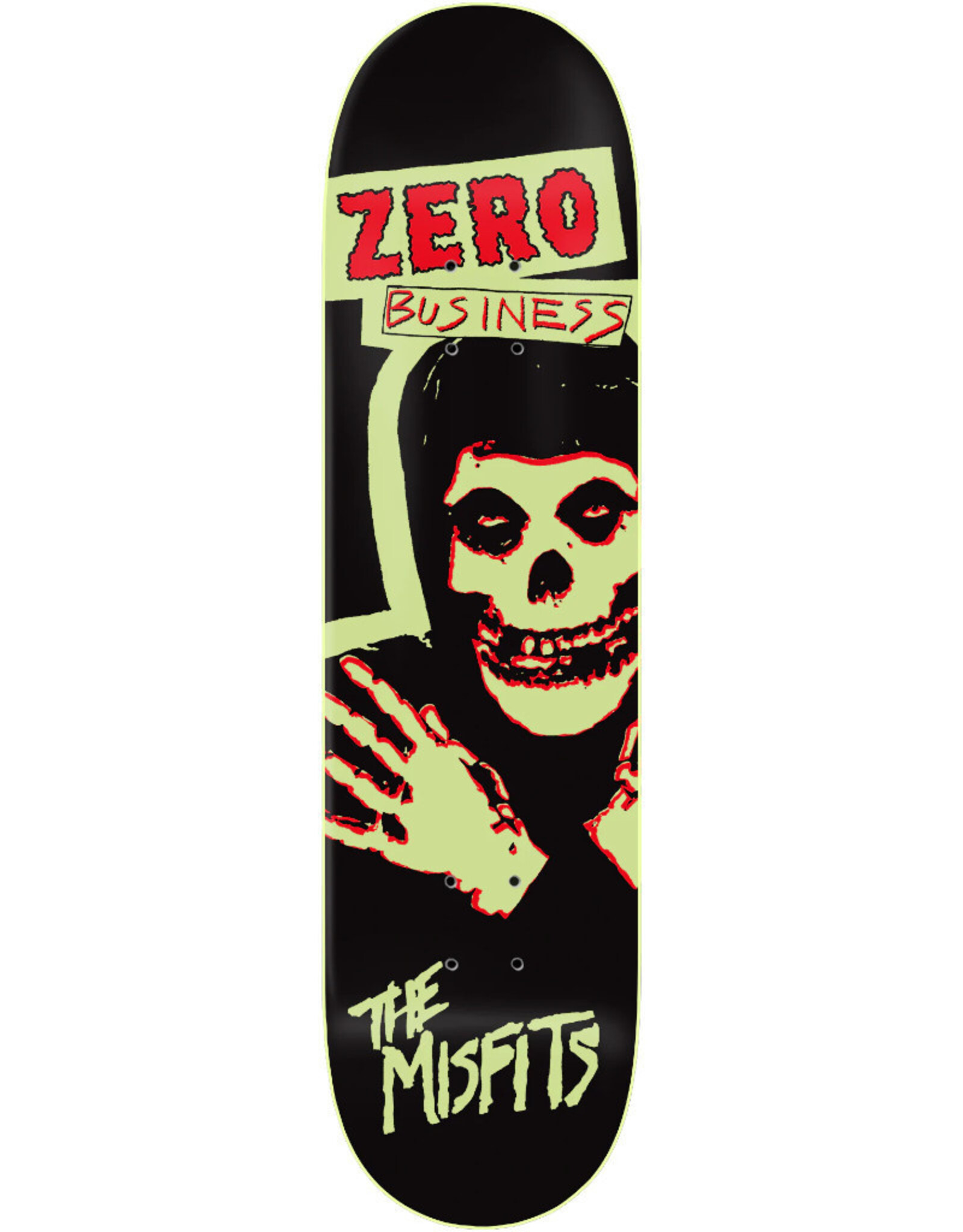 Zero Skateboards Zero Deck Team X Misfits Zero Business Glow (8.25)