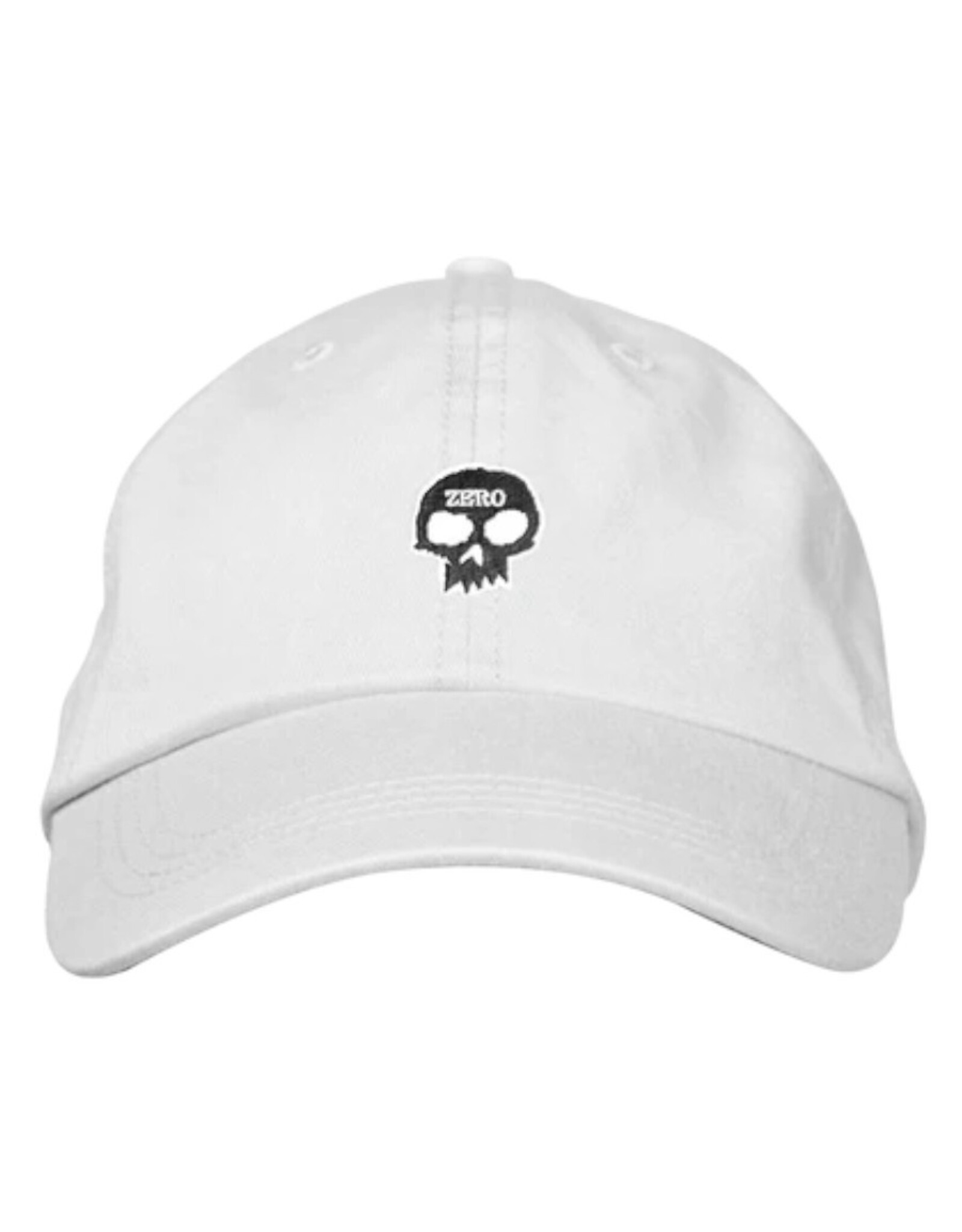 Zero Skateboards Zero Hat Single Skull Dad Strapback (White)