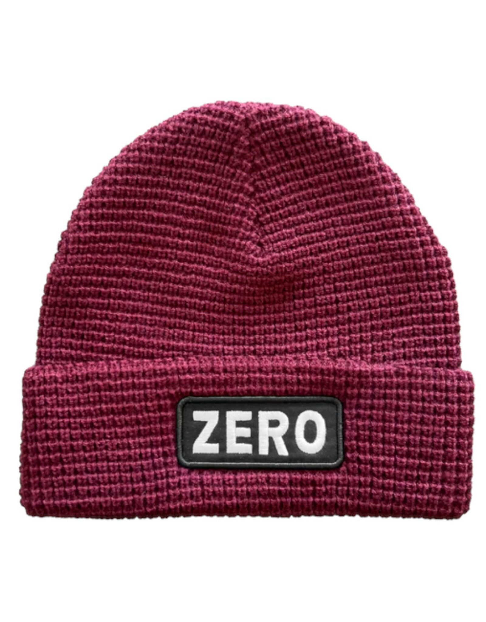 Zero Skateboards Zero Beanie Army Patch Waffle Cuff (Burgundy)