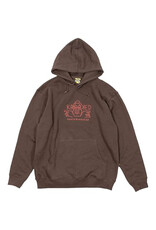 Krooked Krooked Hood Arktype Raw Embroidered Pullover (Brown/Red)