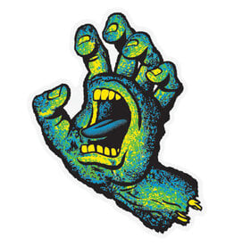 Santa Cruz Santa Cruz Sticker Street Creep Hand Green/Blue/Yellow (6")