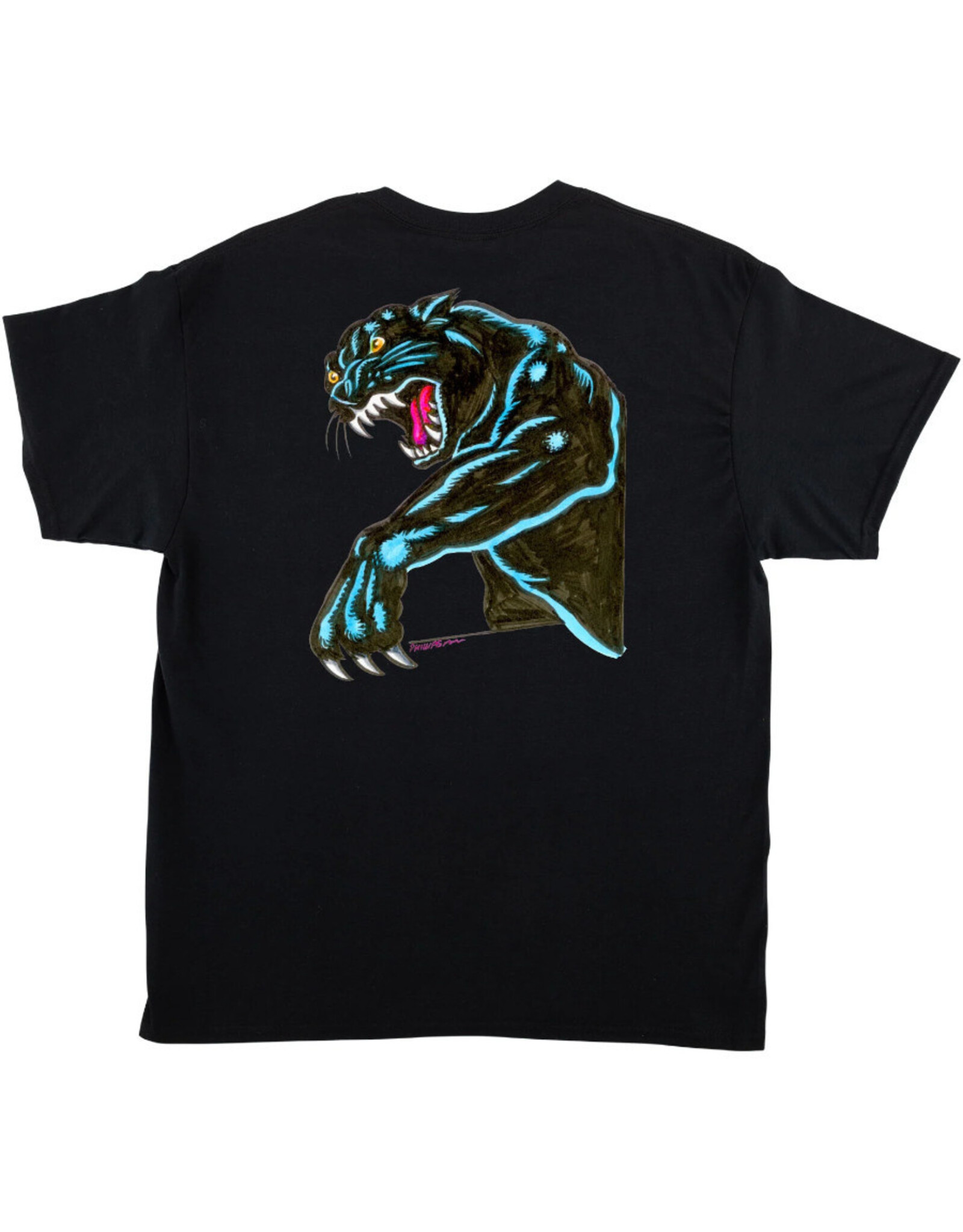Santa Cruz Santa Cruz Tee Natas Sketch Panther Heavyweight S/S (Black)