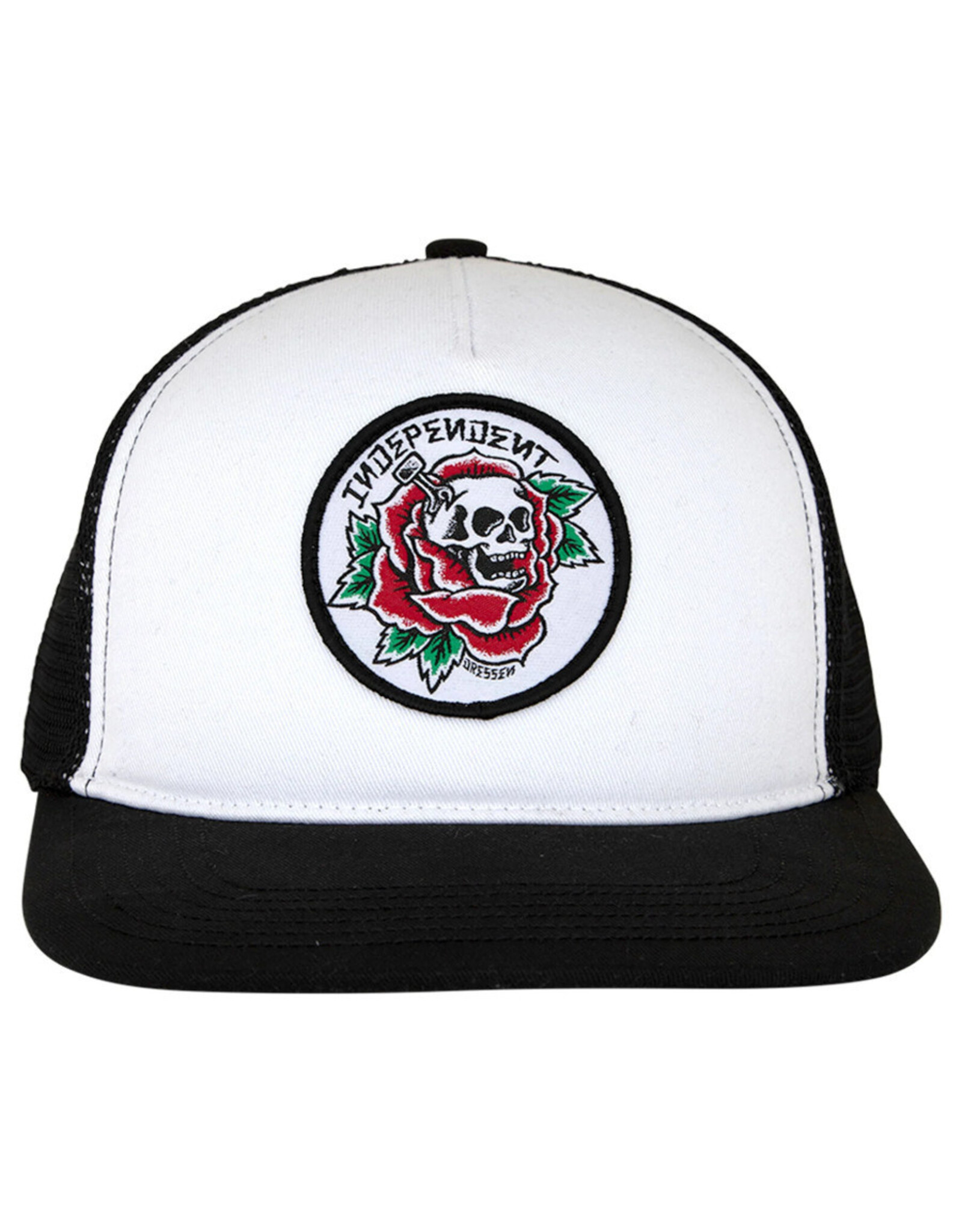 Independent Independent Hat Dressen Skull Rose Structured Snapback (White/Black)