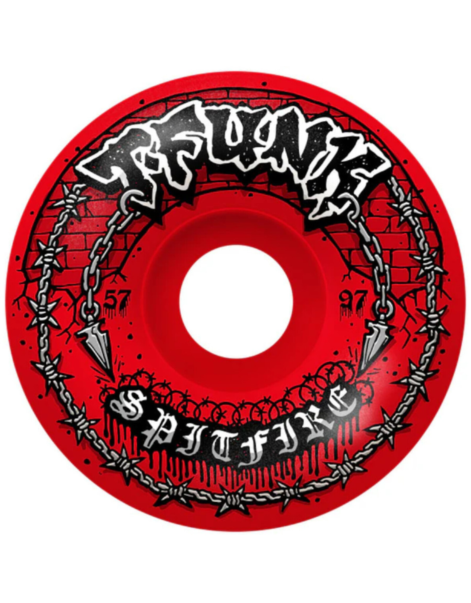 Spitfire Spitfire Wheels Formula Four T-Funk Raw Radial Full Red (57mm/97d)