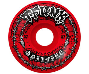 Spitfire Wheels Formula Four T-Funk Raw Radial Full Red (57mm/97d