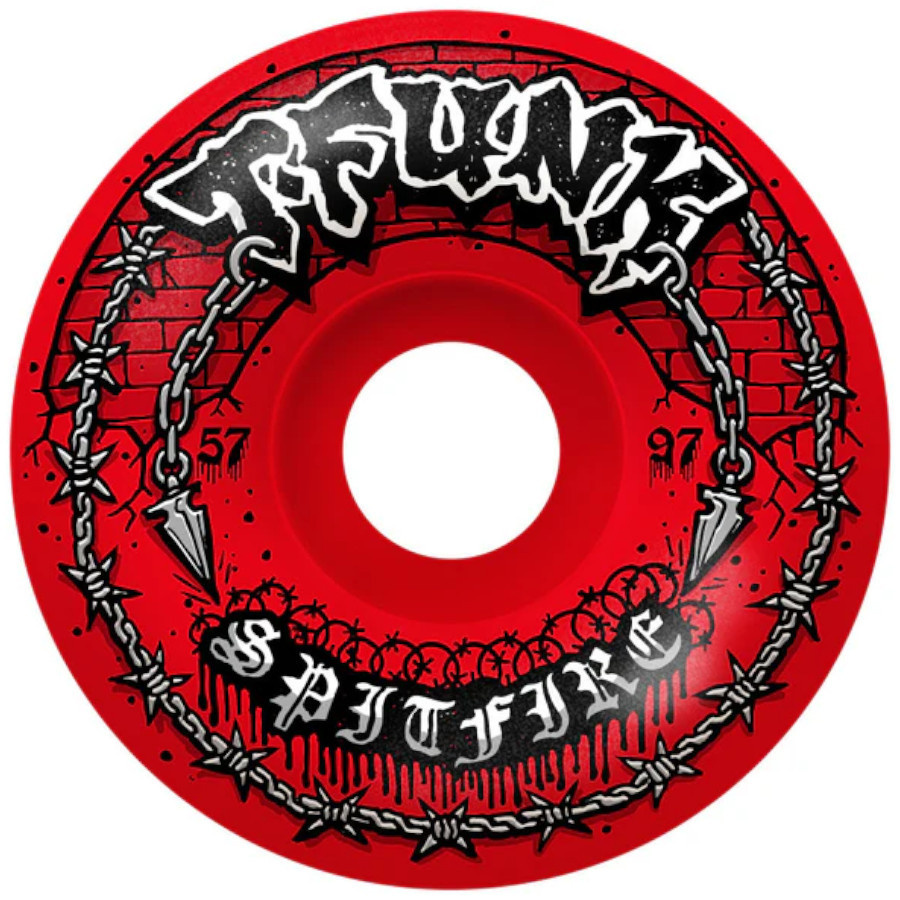 Spitfire Wheels Formula Four T-Funk Raw Radial Full Red (57mm/97d