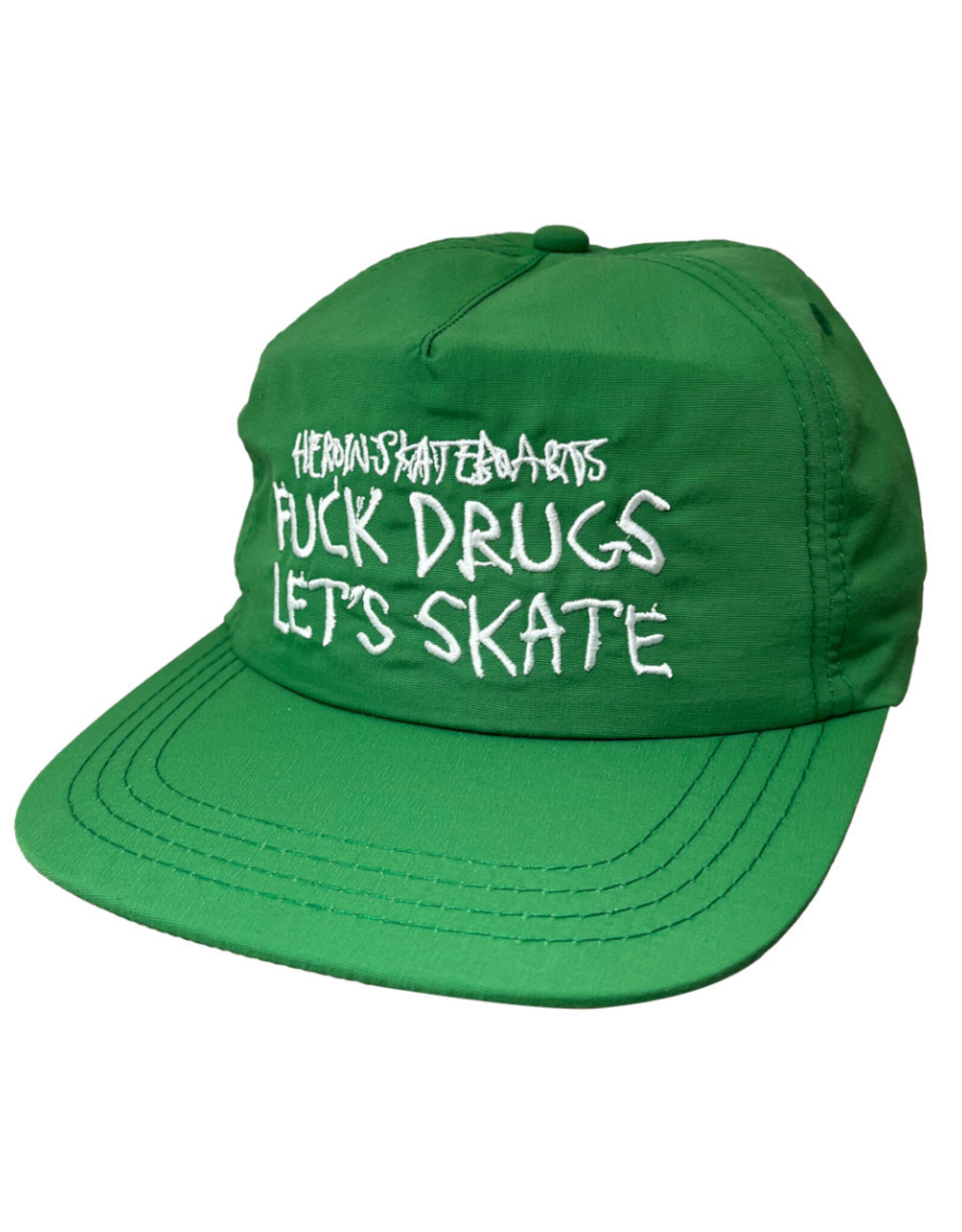 Heroin Heroin Hat Fuck Drugs Snapback (Green)