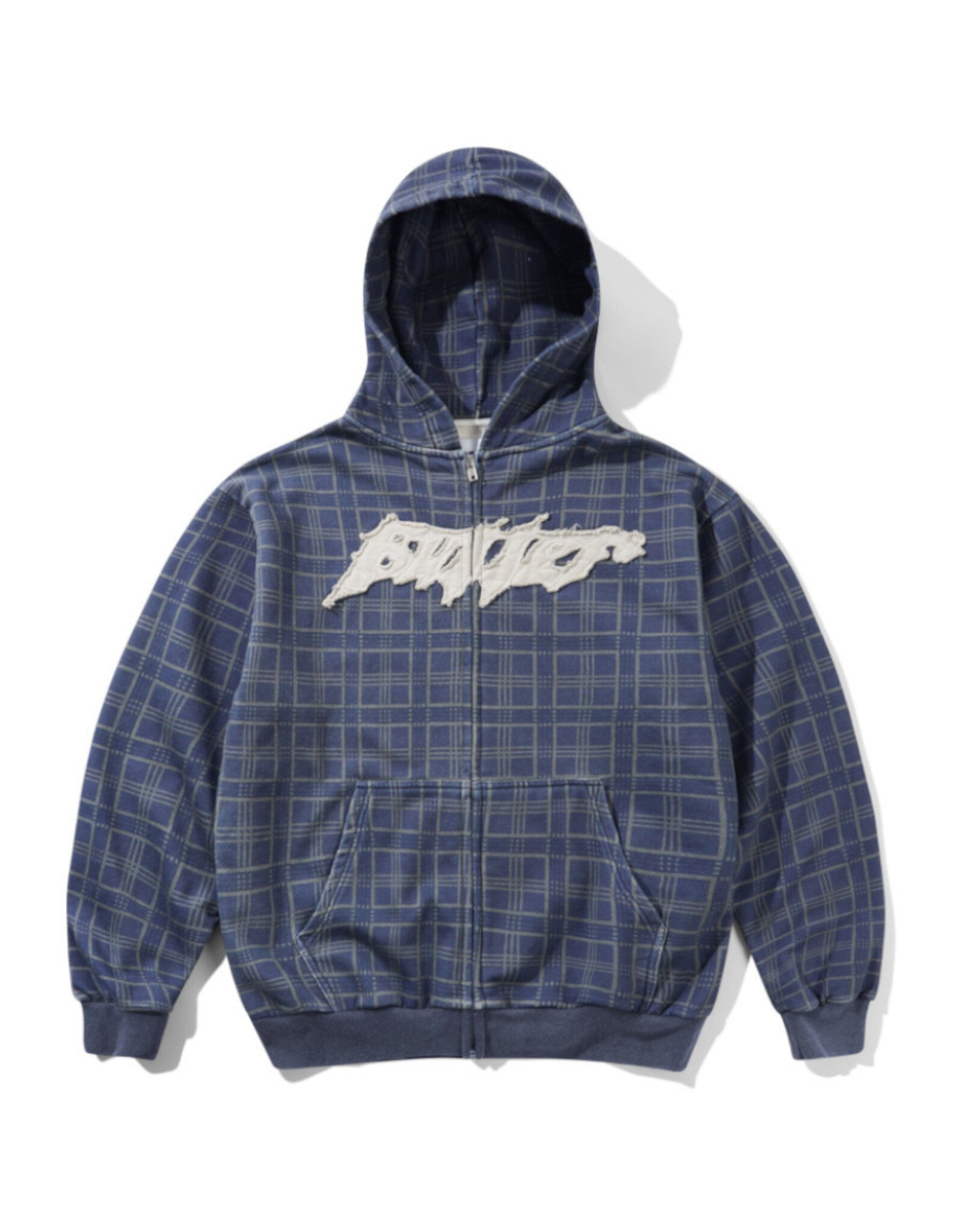 Butter Goods Butter Goods Hood Amplify Zip-Thru (Washed Navy Plaid)