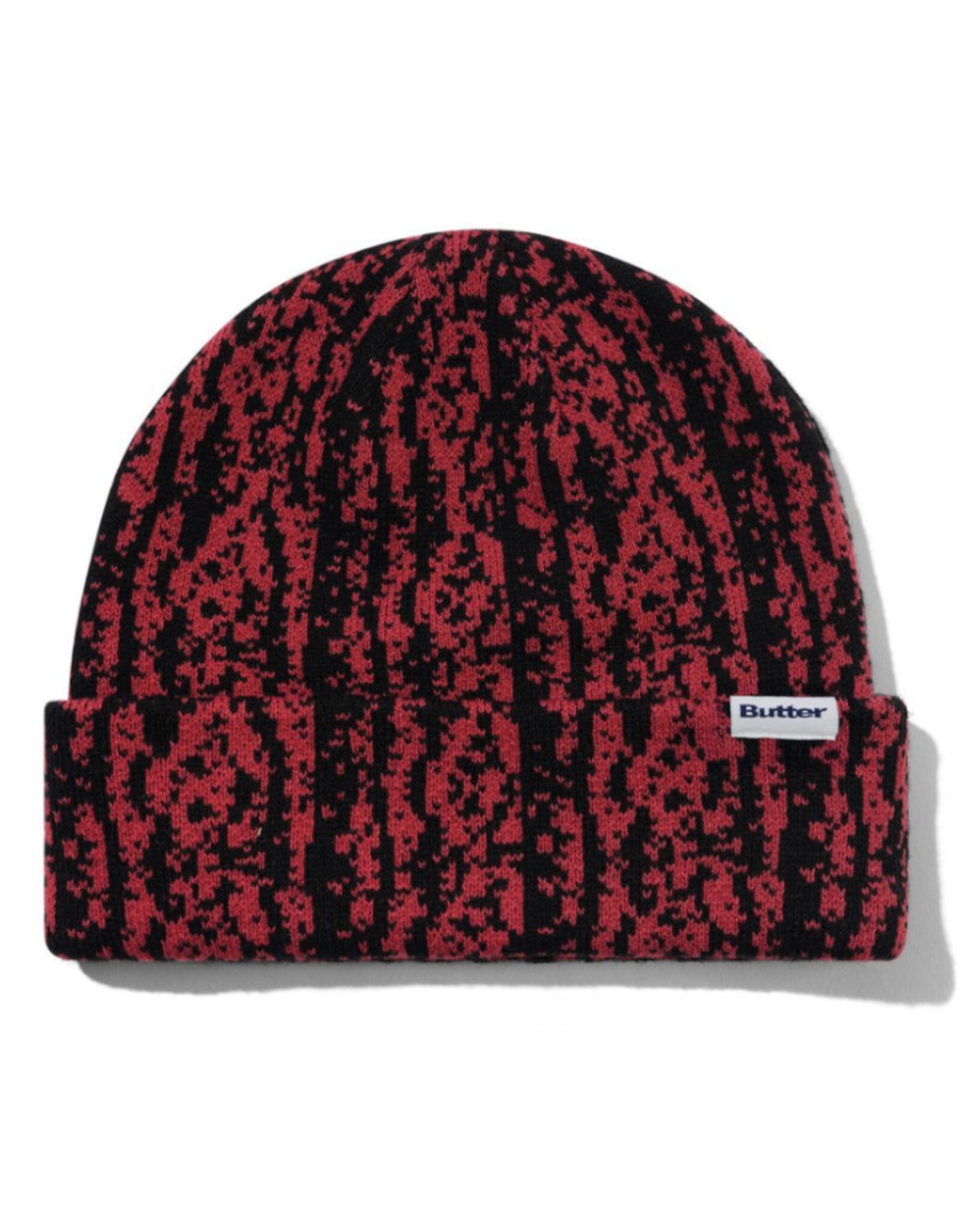 Butter Goods Butter Goods Beanie Lowland Camo Cuff (Berry)