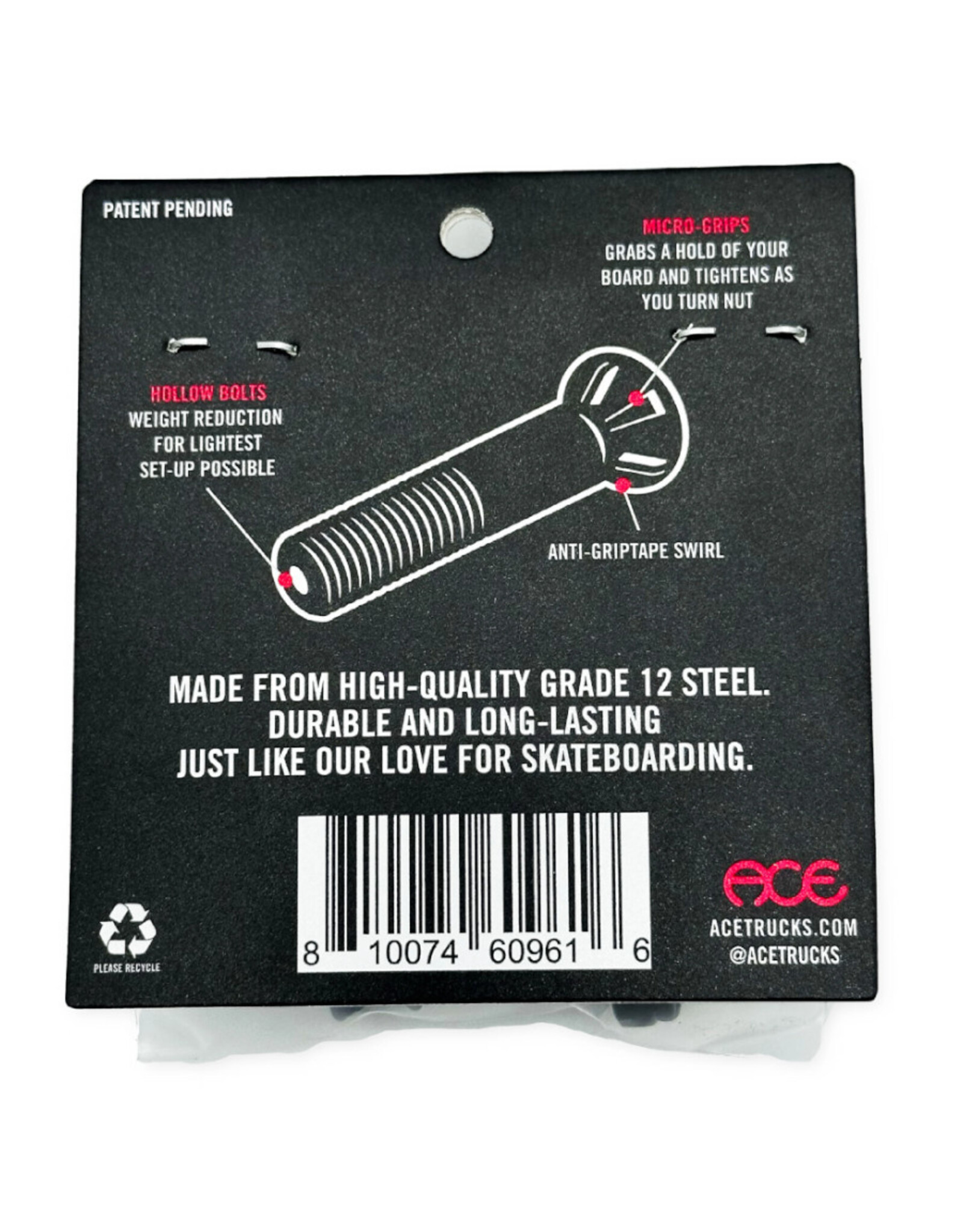 Ace Trucks Ace Hardware Hollow Bolts Allen (7/8 inch)