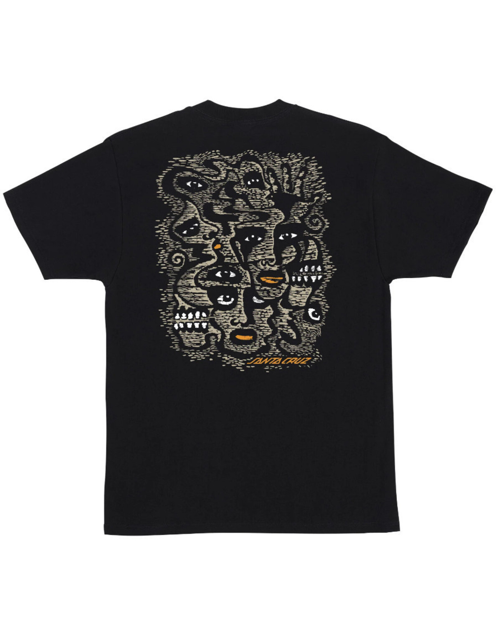 Santa Cruz Santa Cruz Tee Wood Cut Heavyweight S/S (Black)