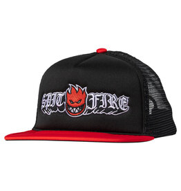 Spitfire Spitfire Hat Old E Drop Trucker Snapback (Black/Red)