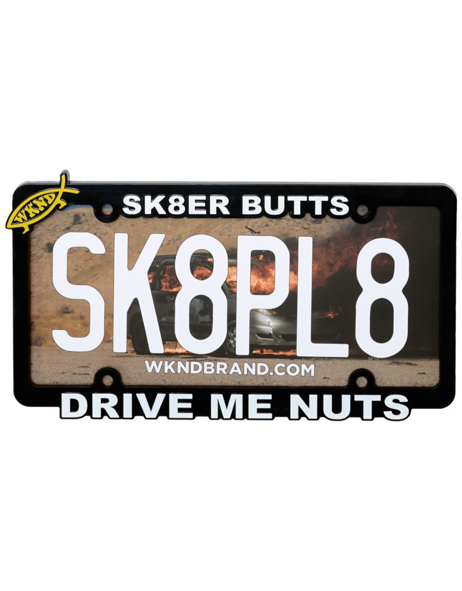 Wknd Skateboards Wknd License Plate Drive Me Nuts (Black)