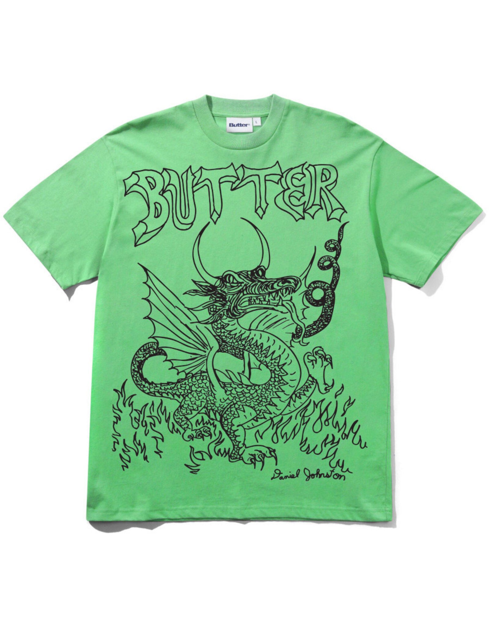 Butter Goods Butter Goods Tee X Daniel Johnston Dragon S/S (Lime)