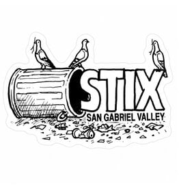 Stix SGV Stix SGV Sticker Todd Francis Trash Can 4" (White/Black)