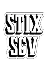Stix SGV Stix SGV Sticker Classic Logo 4" (White/Black)